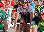 Andy Schleck am Ziel der fünften Etappe der Tour de Suisse 2008